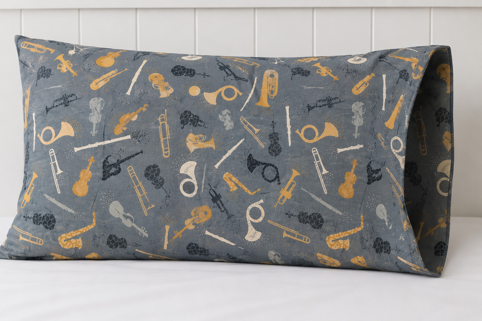 Melody Instruments Blue Cotton Pillowcase