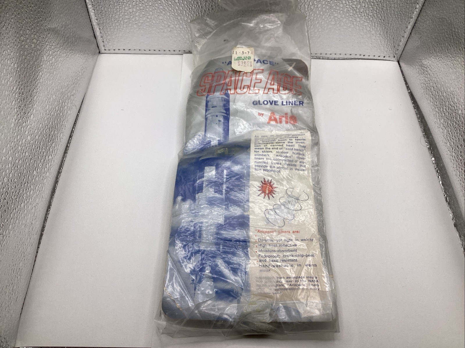 ARISPACE Space Age Glove Liners By Aris NASA APOLLO PROGRAM