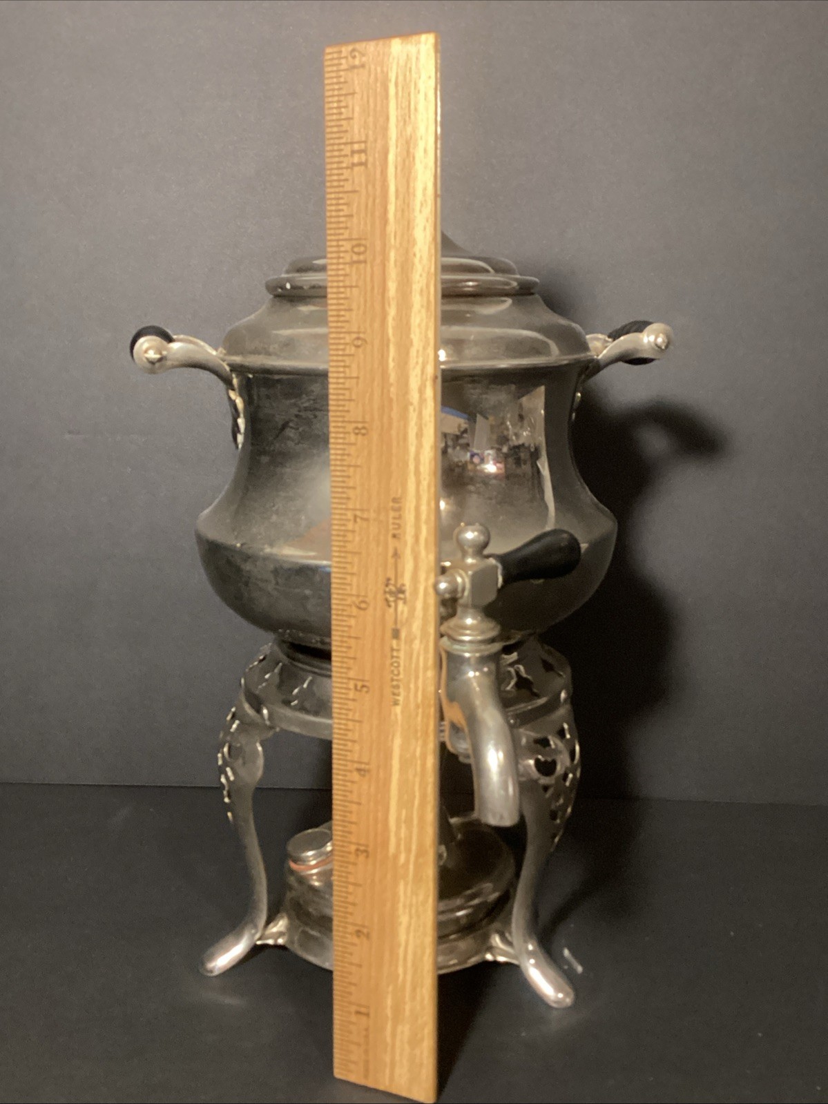 @ Antique Silver Plate Coffee Percolator AS IS Missing Inner Percolator Pc.
