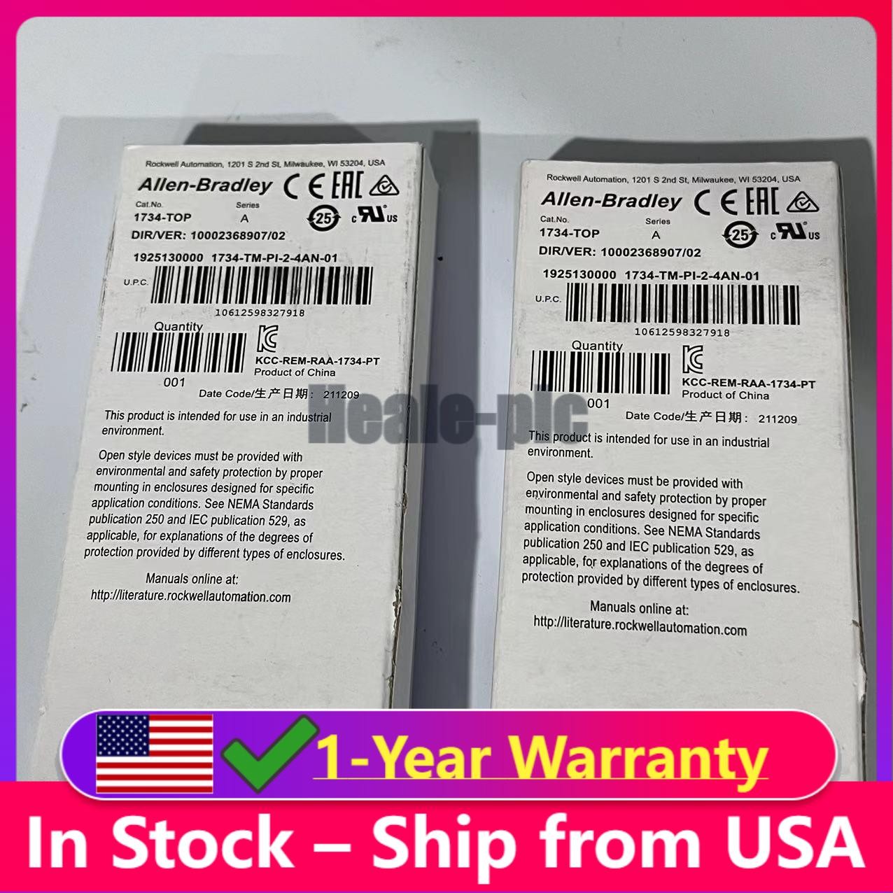 Allen Bradley 1734-TOP POINT I/O 1734TOP Terminal Base 1734TOP US Free Tax