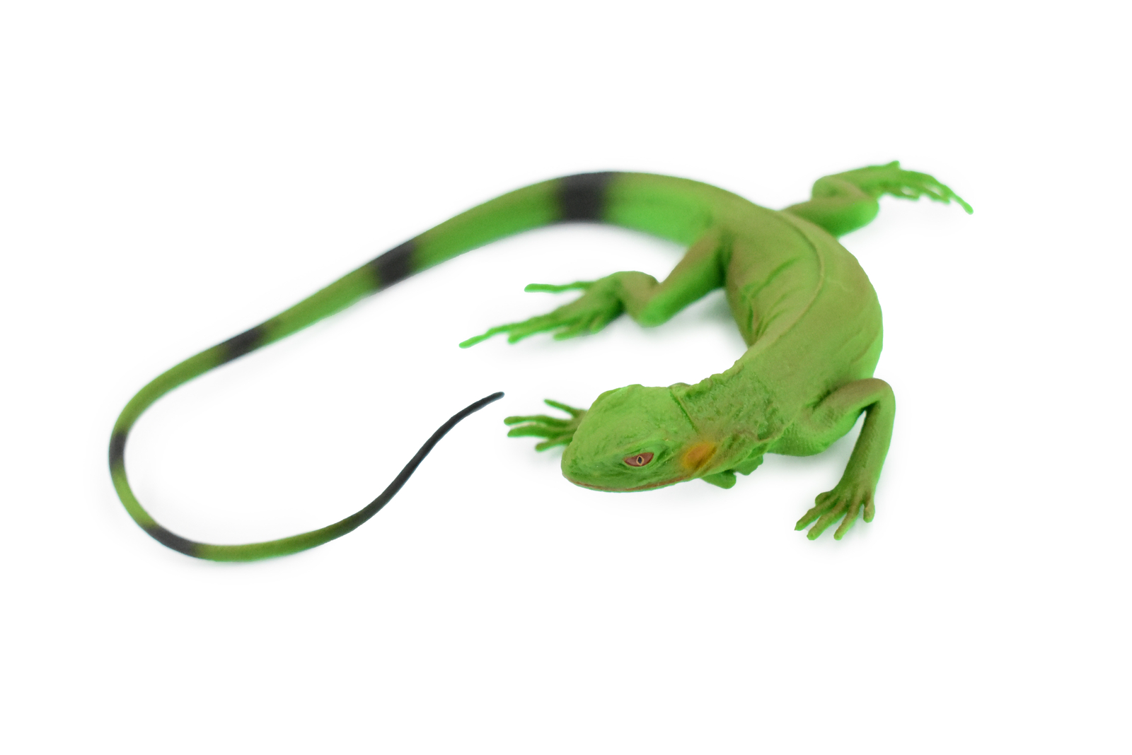 Iguana, Rubber Toy, Realistic Hand Painted, Figurine, Replica, 12" F7055 B187