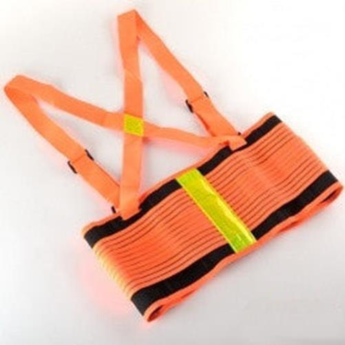 Reflective Safety Orange Plus Size XXL Work Lift Back Brace Support Weight Belt