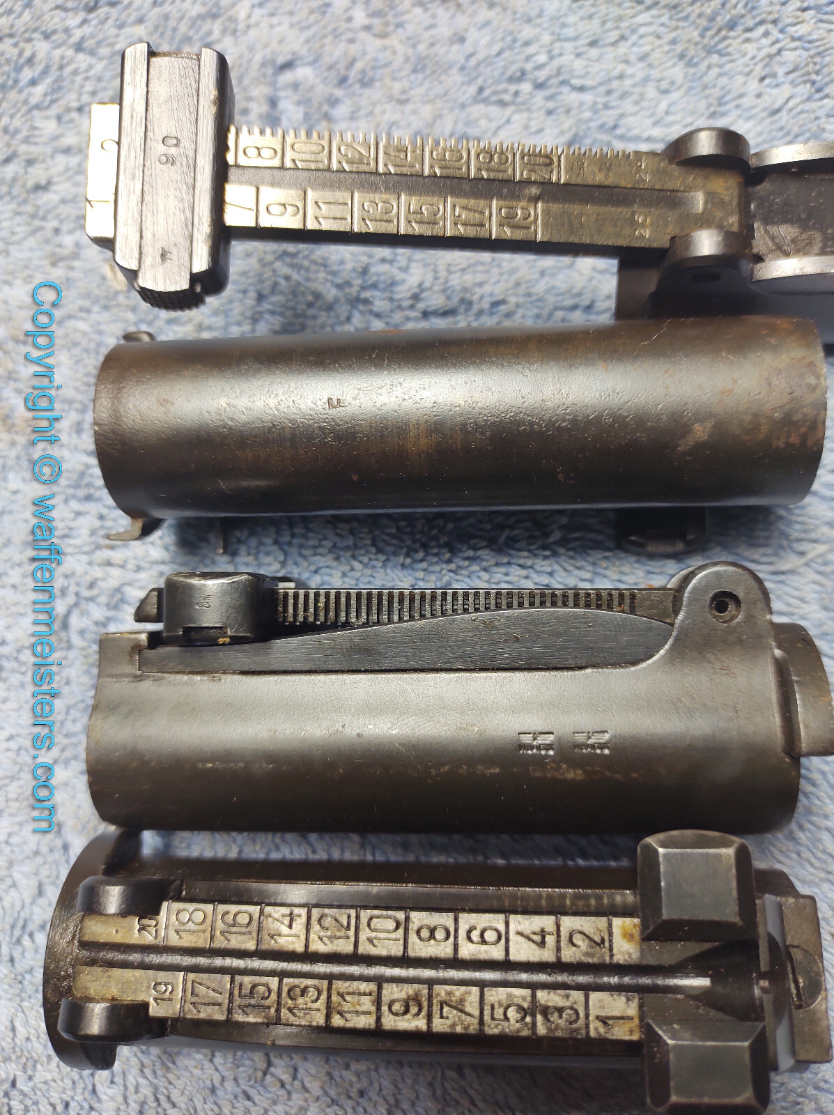 WW2 German K98 Mauser Complete Rear Sight Base Sight Ramp Spring choose your WaA