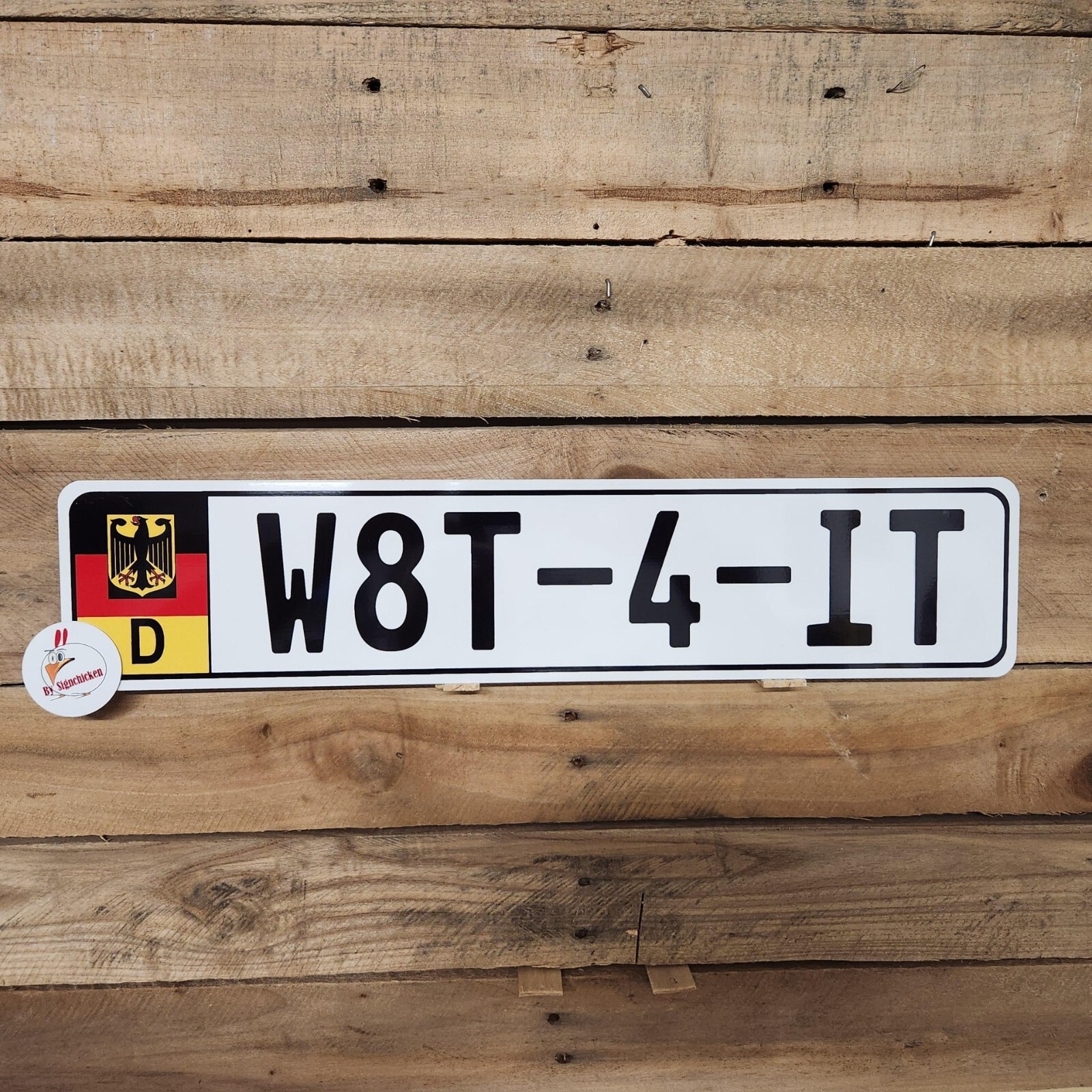 EURO STYLE  TAG BMW  European license plate, German -   W8T-4-IT, foreign car