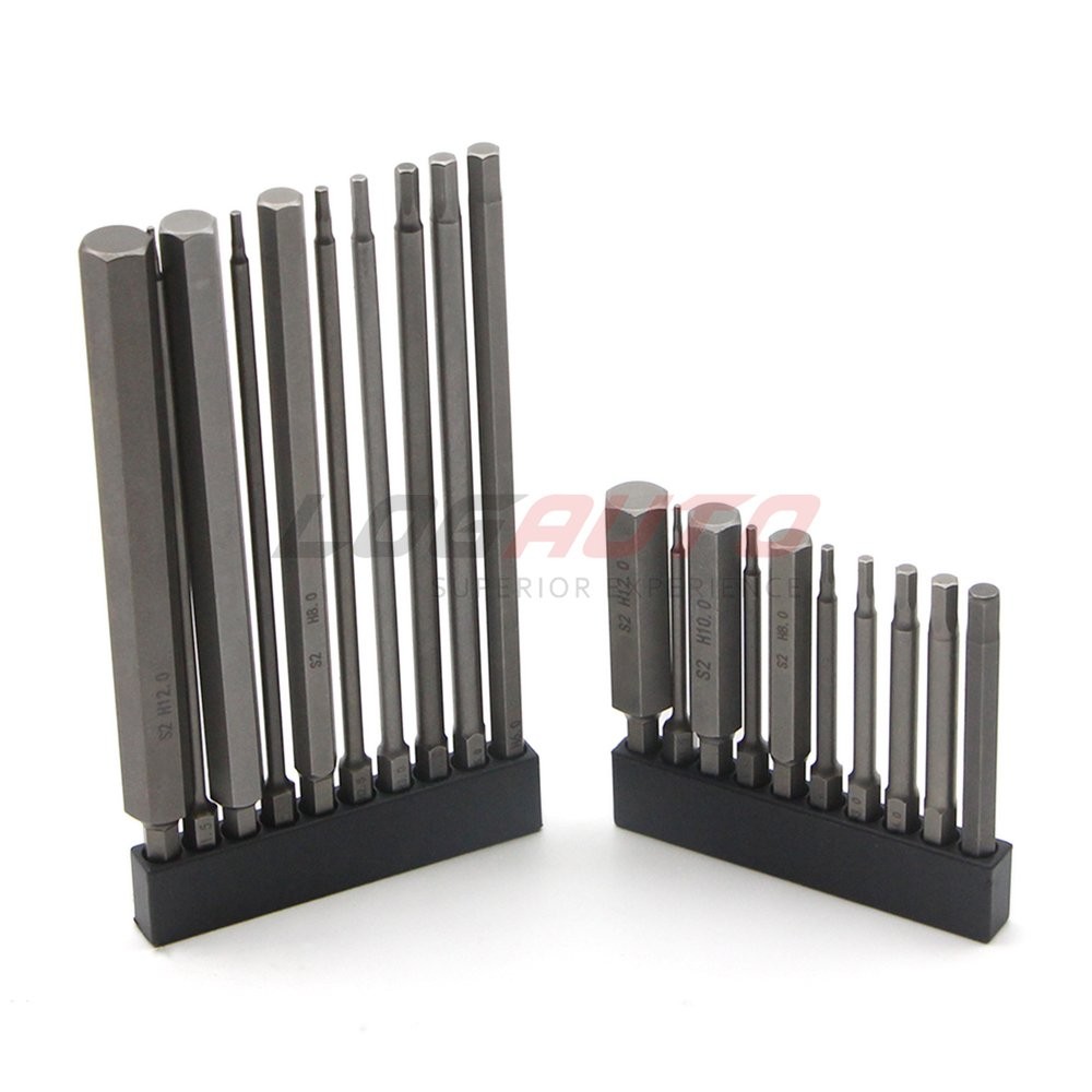 10Pcs Hex Head Magnetic Screwdriver Bit Assortment Kit Hexagon Shank 75mm 150mm