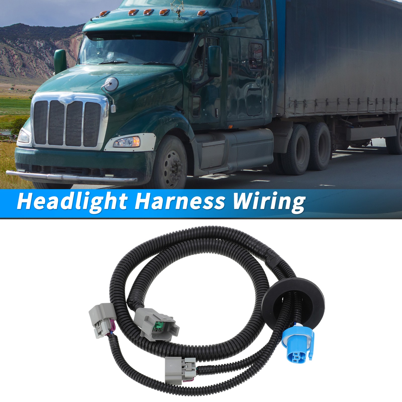 Headlight Harness Wiring Plug for Peterbilt 386 387 382 384 No.61A3002-0474