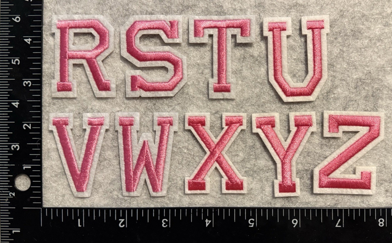 Alphabet Pink Letters Patch Hat Jacket Embroidered Iron-on