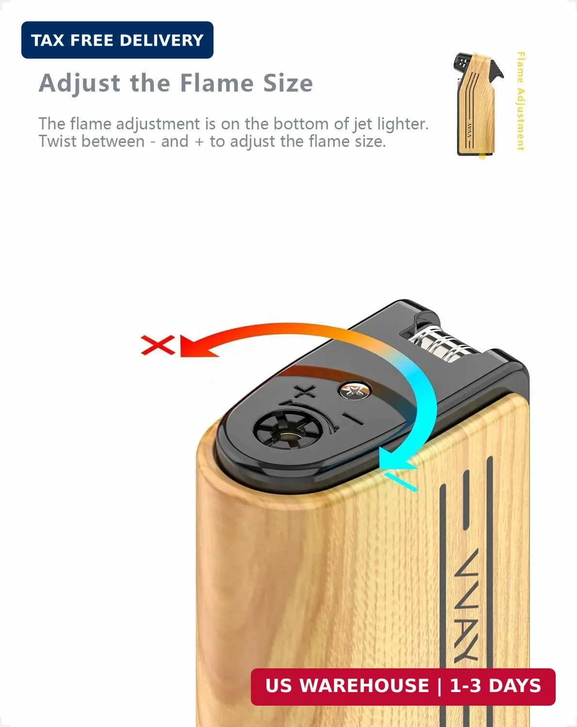 Pipe Lighter, Pipe Lighter for Smoking Tobacco, Butane Refillable