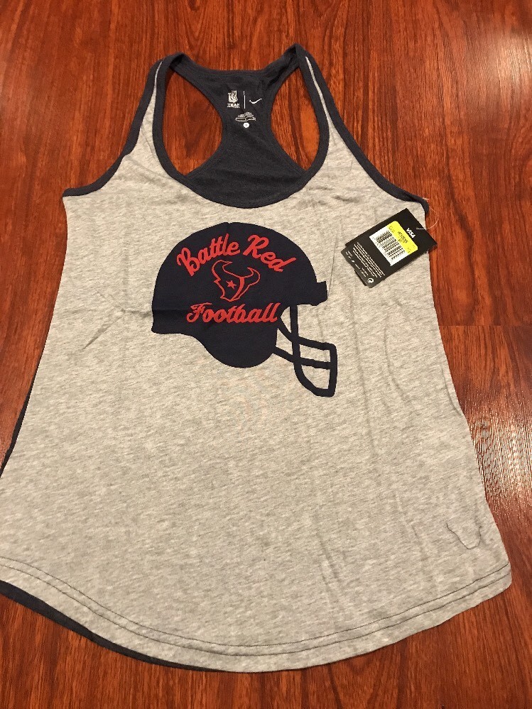 Nike Women’s Houston Texans Football Helmet Tank Top Jersey Shirt Small S NFL