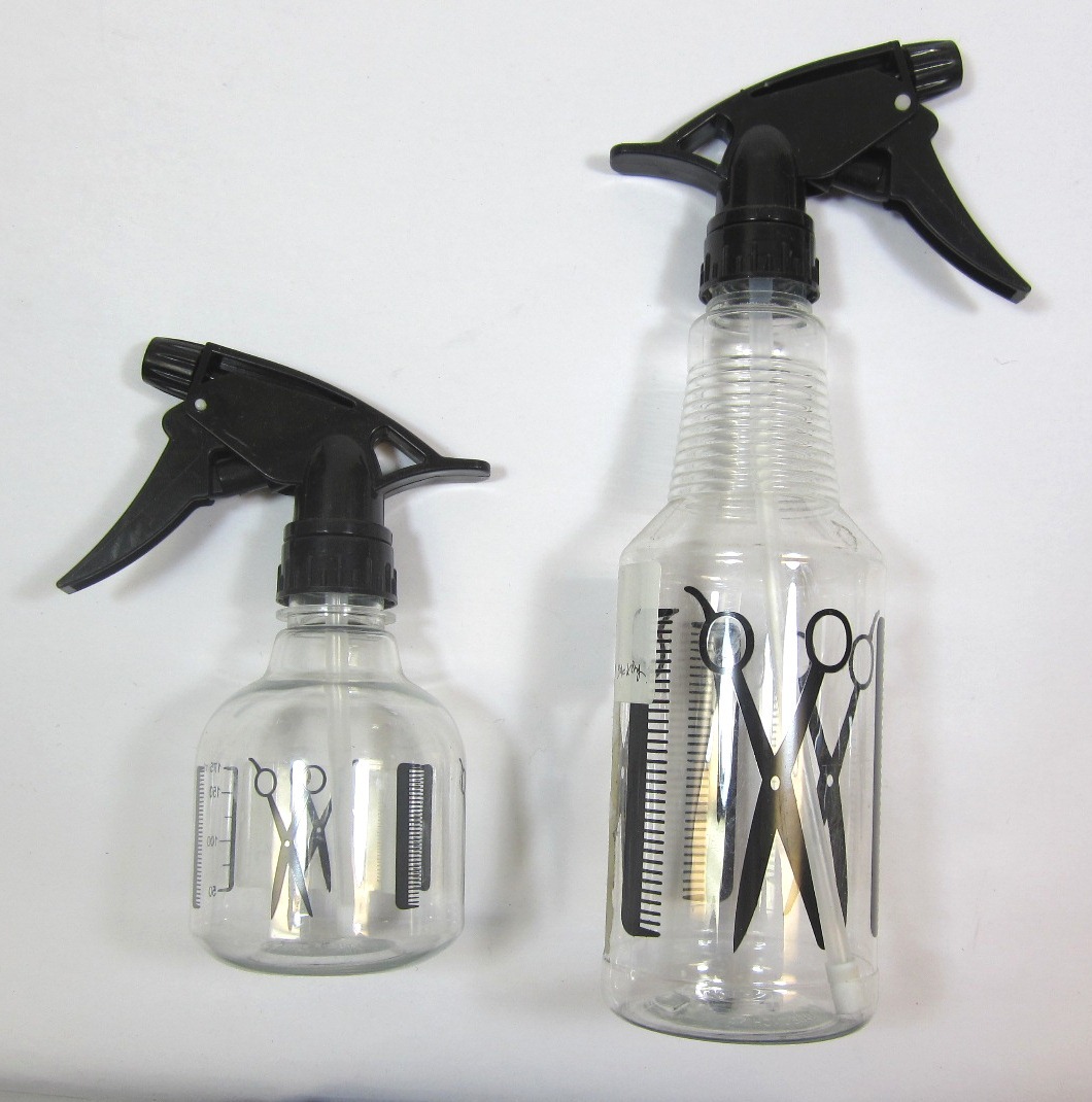 Lot Of 2--8 OZ,16 OZ Clear  Spray BottleE Hair Dressing  Plant Flower Watering