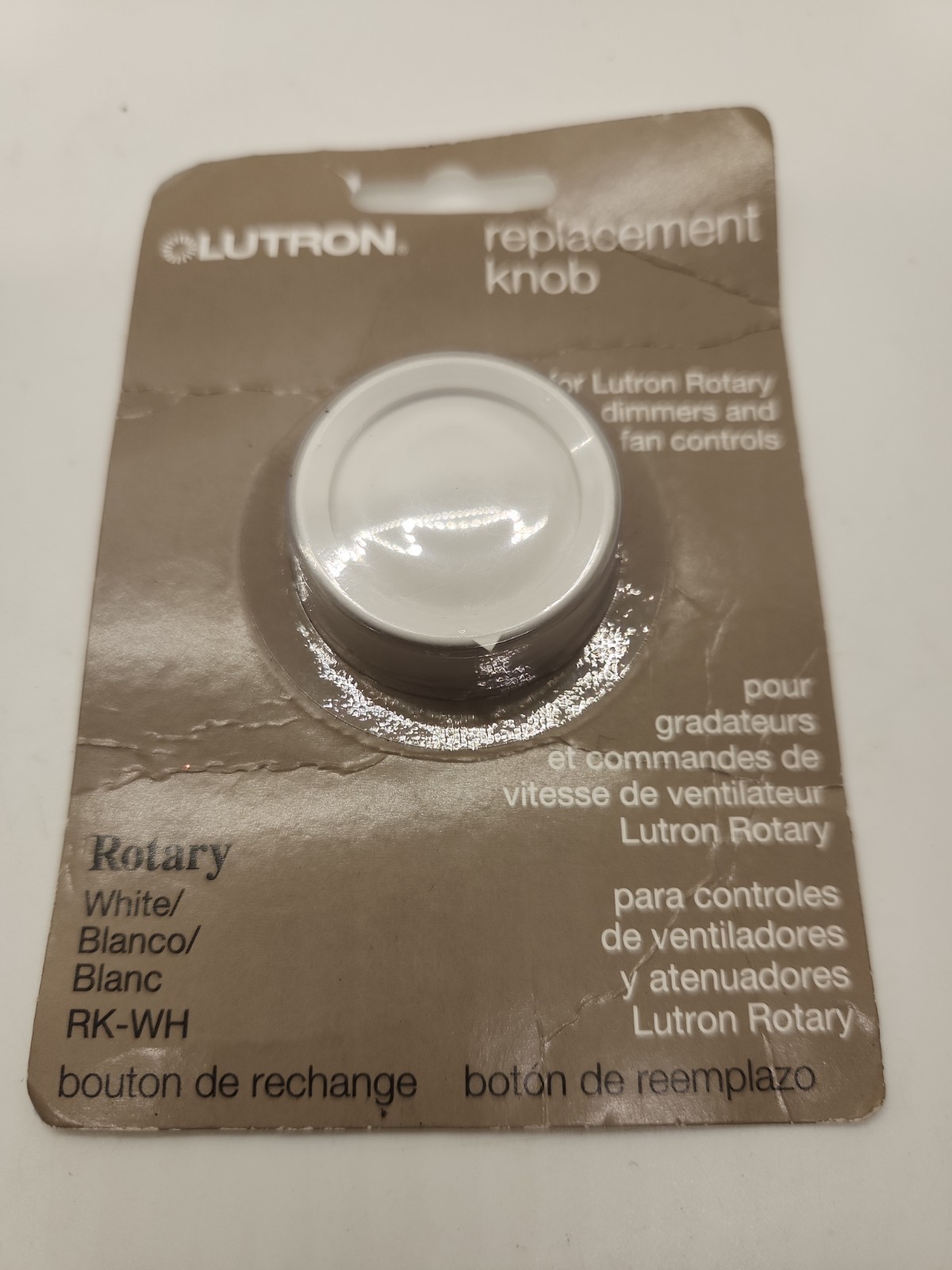 Lutron RK-WH White Rotating Dimmer Replacement Knob New