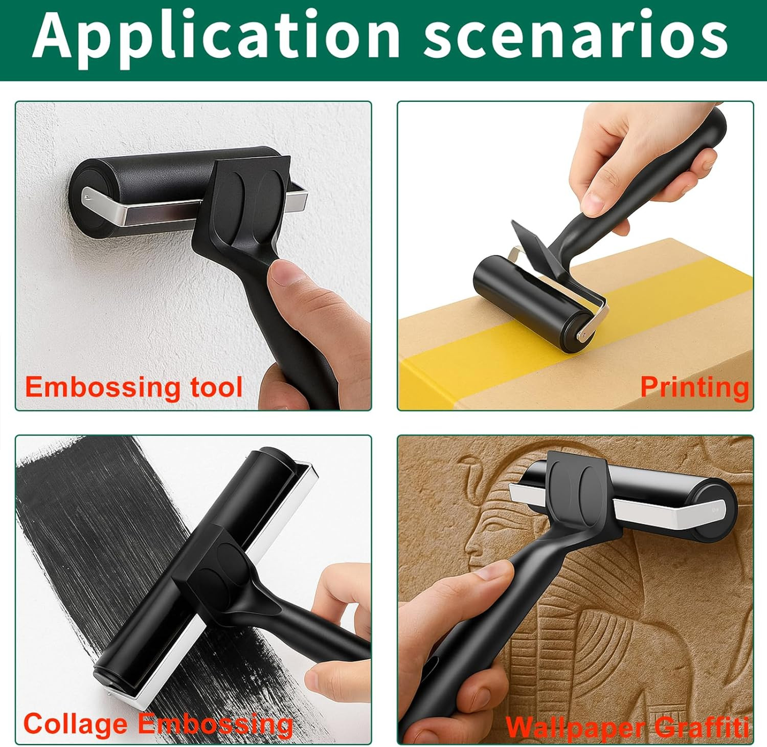Soft Rubber Brayer Rollers for Crafting Brayer Rollers for Printmaking Brayer...