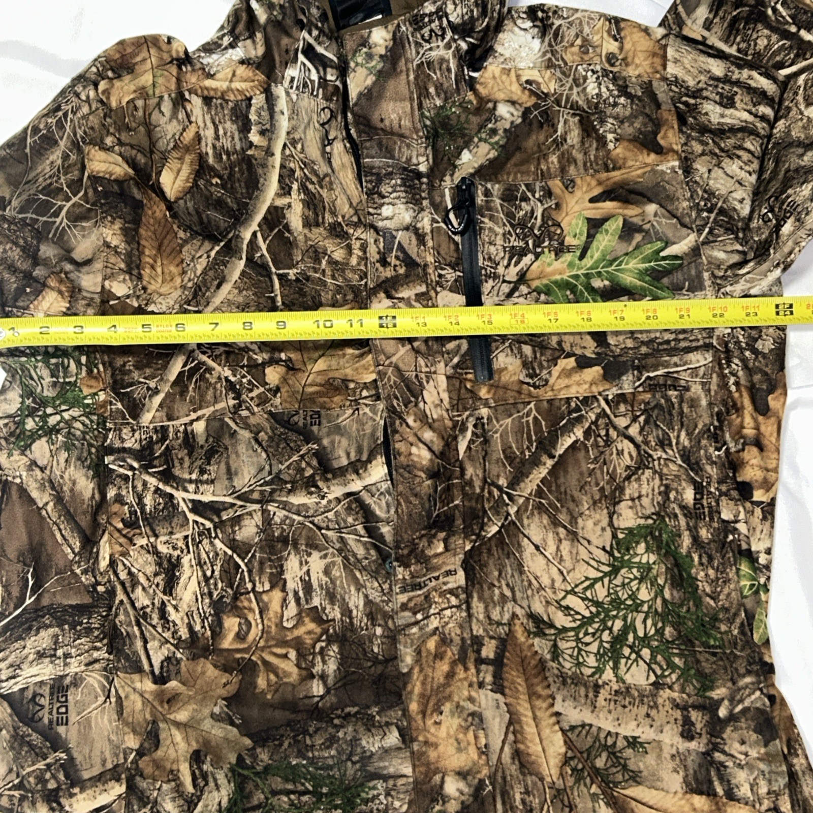 Real Tree Men’s Jacket Scent Factor Camo Size Medium Full Zip Pockets