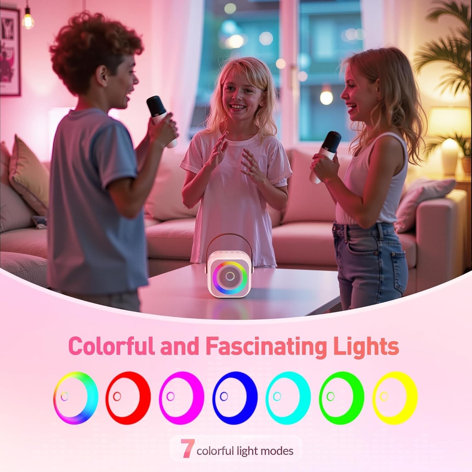 2 PACK! Wireless Mini Karaoke Machine with 2 Microphones Bluetooth Speaker - NEW
