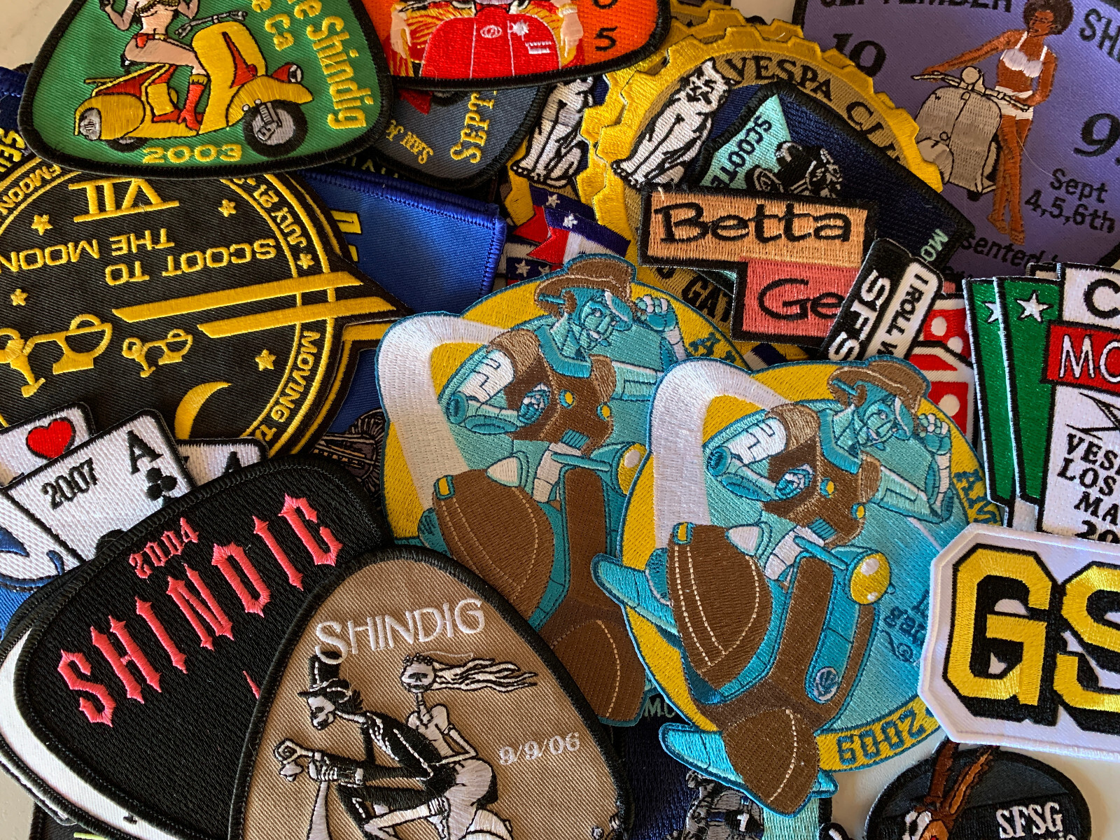 VESPA Motorsports Collectible Patches Pristine Condition - You Choose