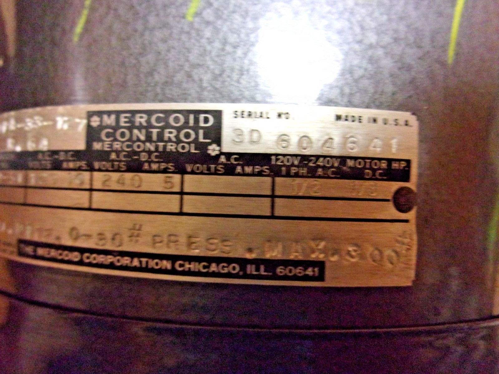 Mercoid Control Pressure Switch DPA-33-127, New