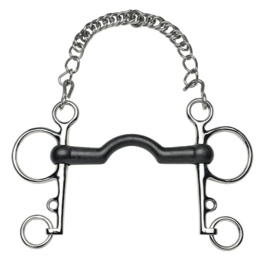 Rubber Port Mouth Pelham Horse Bit