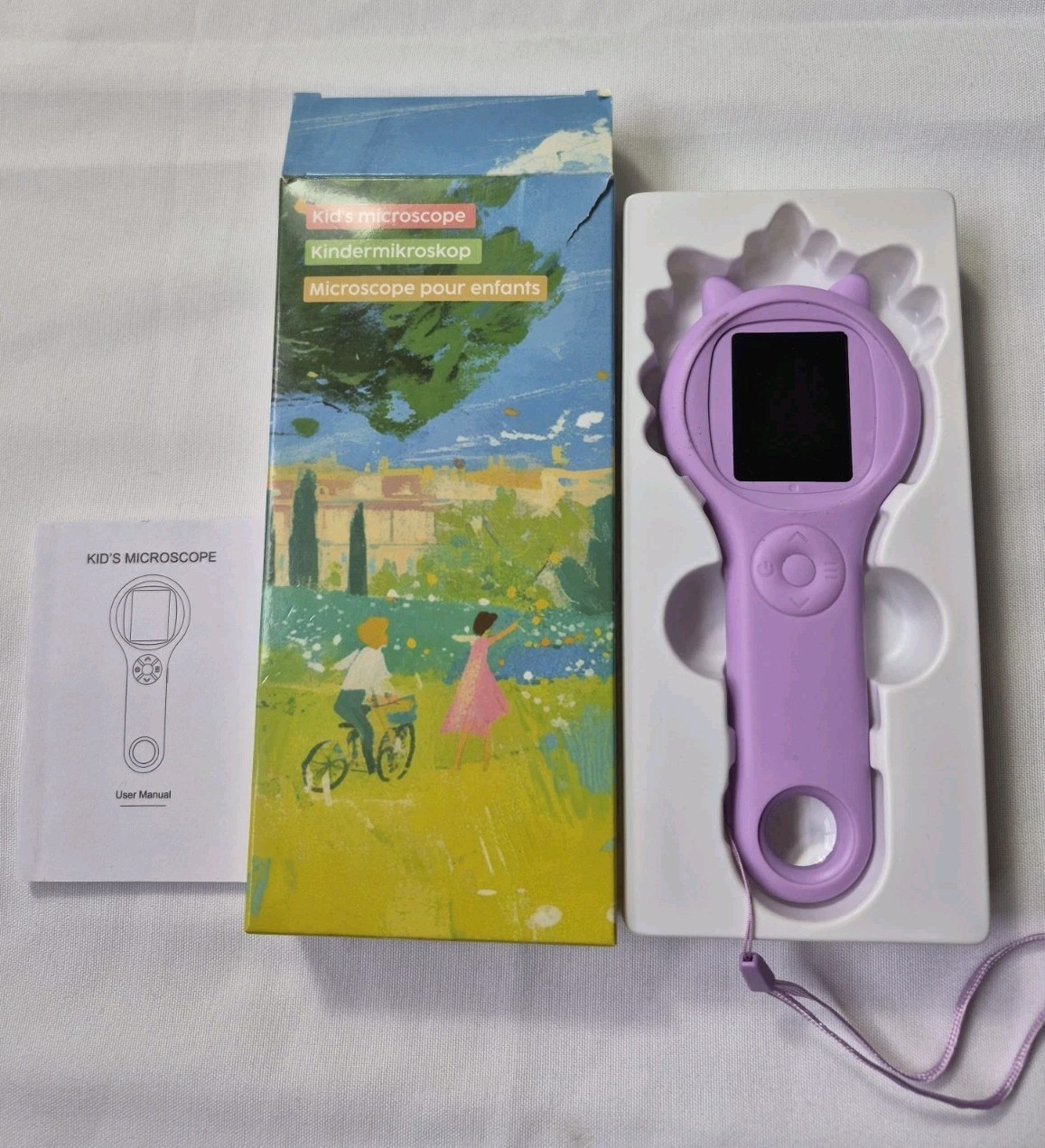 Kids Microscope Handheld, Autofocus 500X 1080P Microscope for Kids Digital Gift