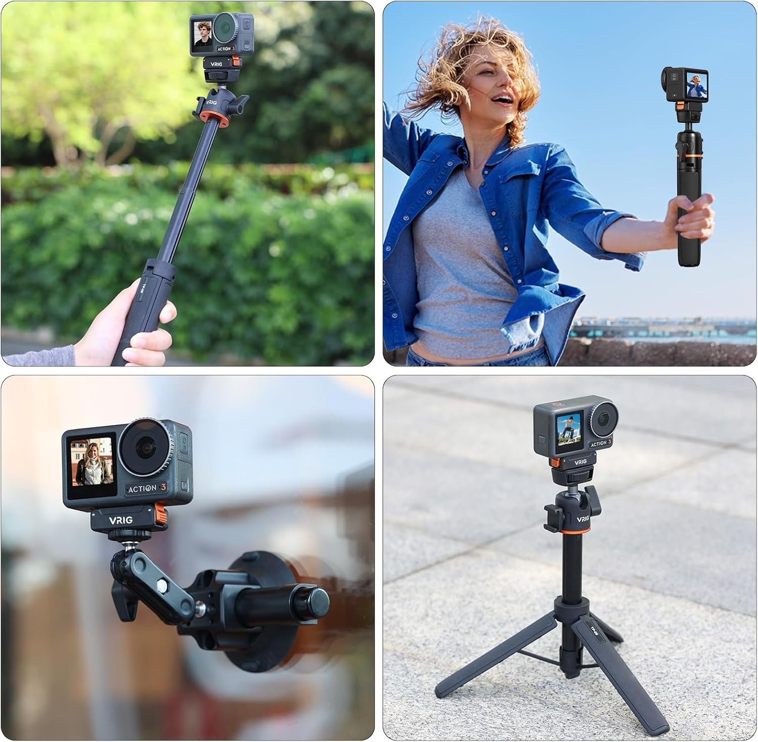 Versatile Quick-Release Tripod Adapter for DJI Osmo Action 3 & 360 Models