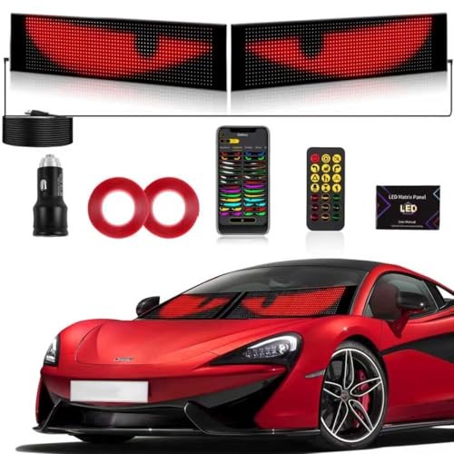 2PCS Devil Eyes Light for Cars Windshield Bluetooth, APP Control, LED Sign