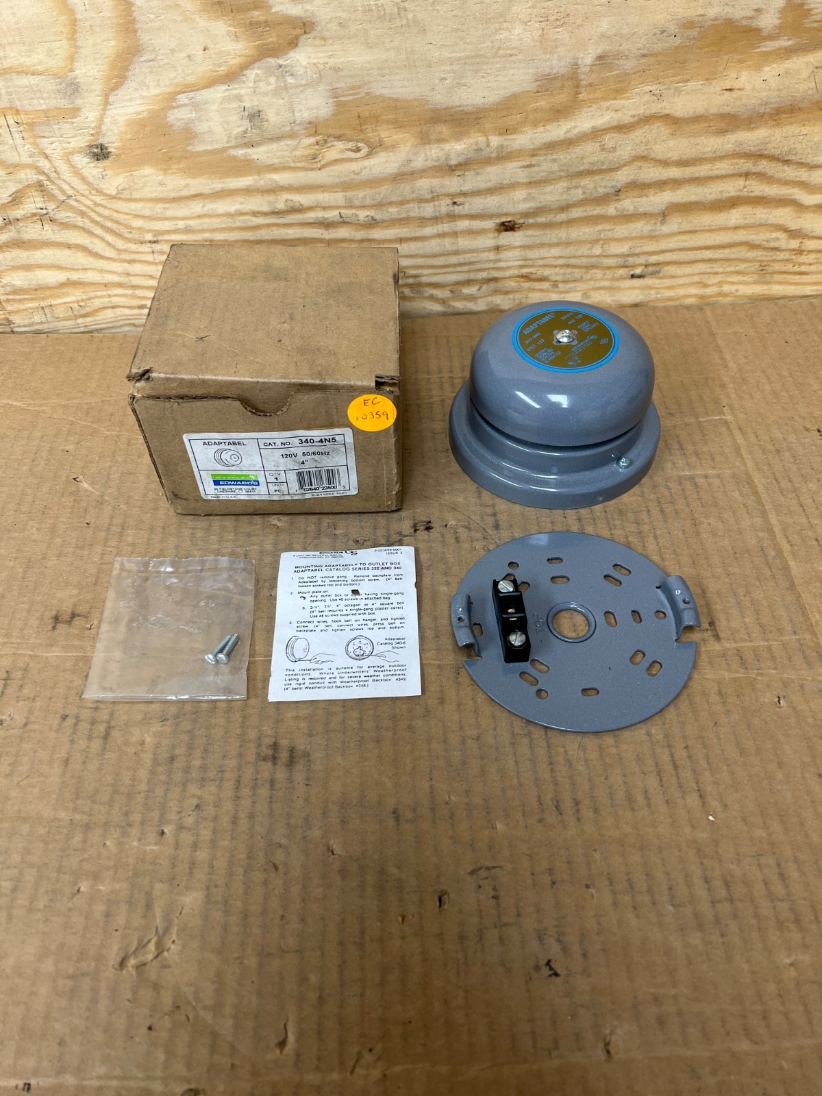 EDWARDS, 340-4N5, 4" ADAPTABEL, 120V, 50/60HZ, NIB!! MAKE OFFER!!