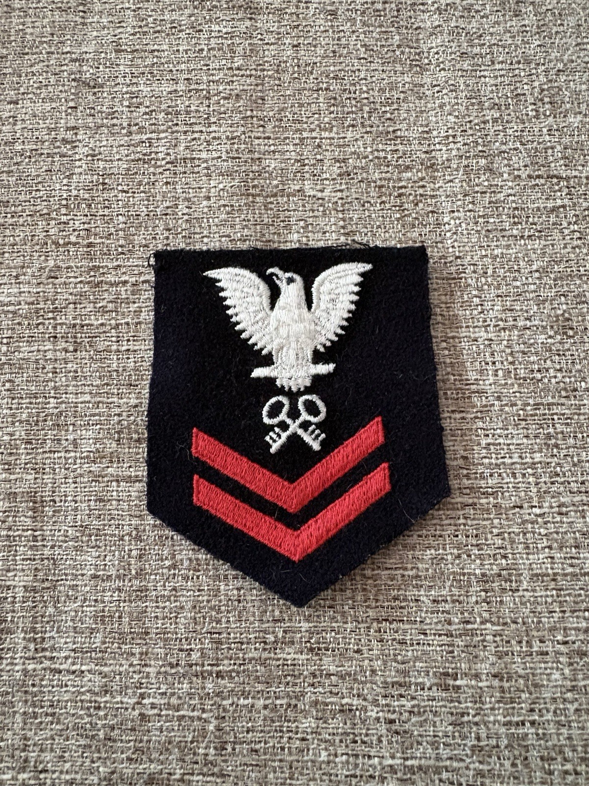 USN Female 2nd Class Patch Storekeeper US Navy Rating Black