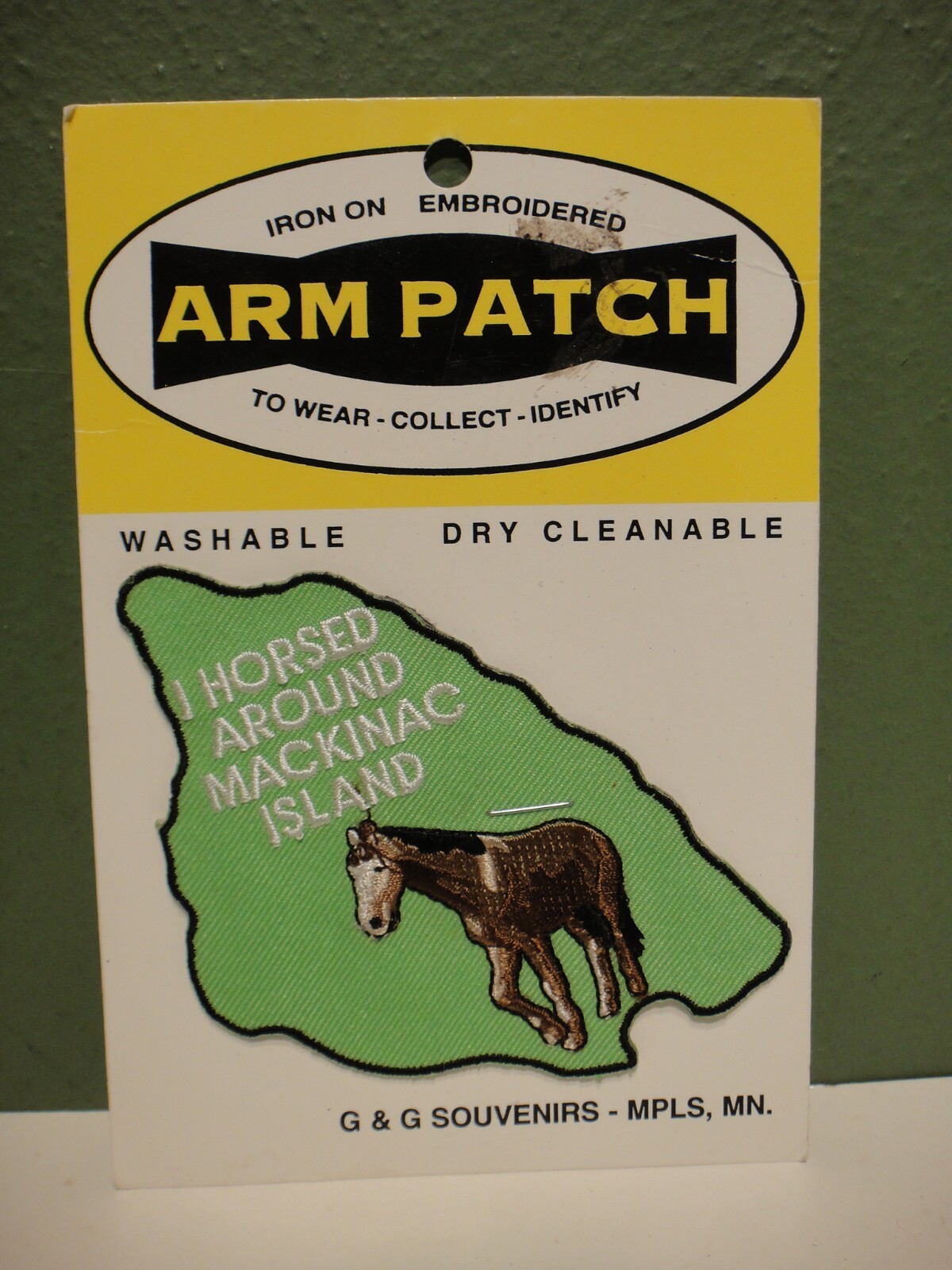 Travel Vacation Patch - I Horsed Around Mackinac Island Michigan Souvenir