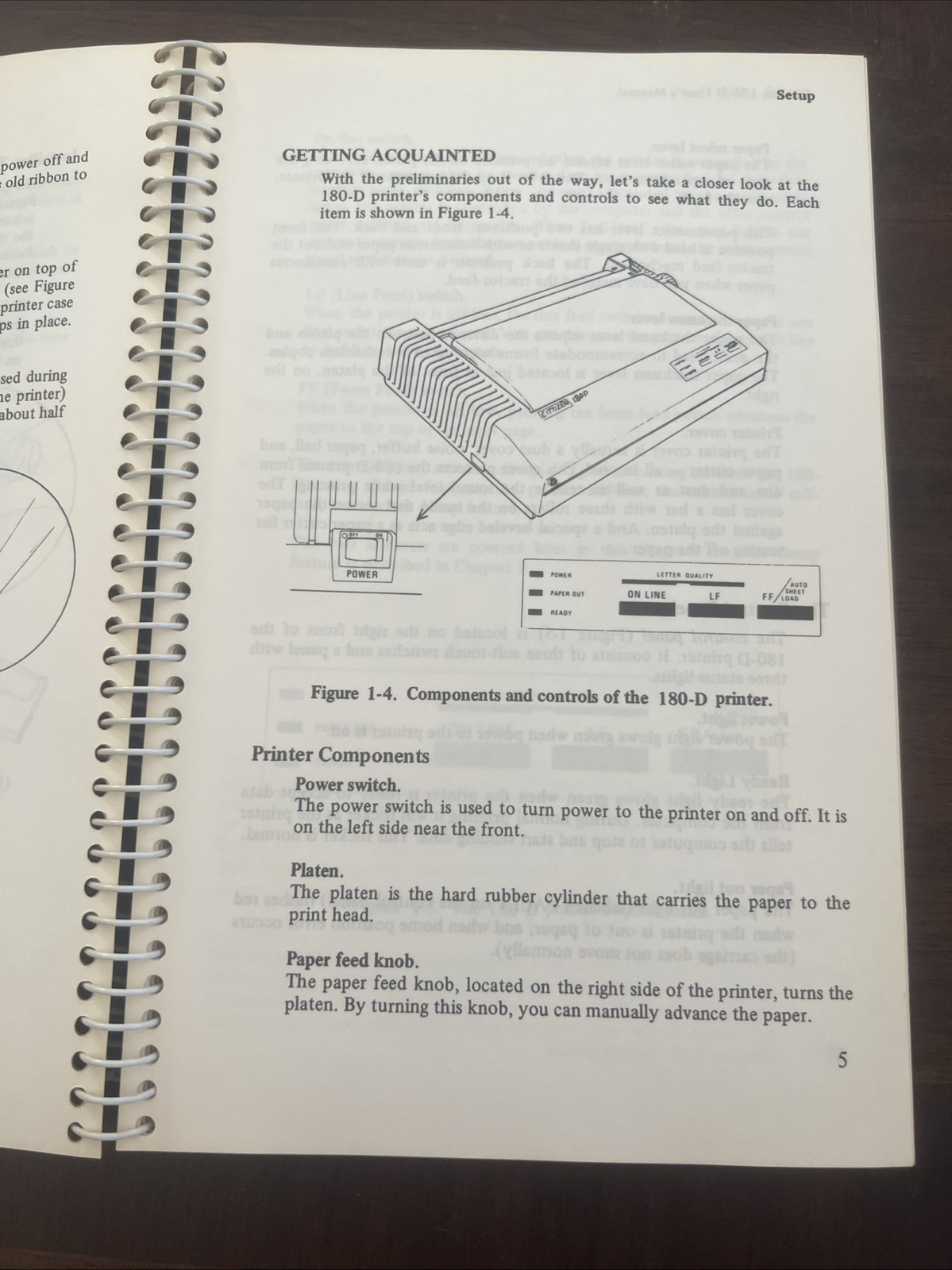 Citizen 180-D Printer - Manual / Users Guide / Instructions Book
