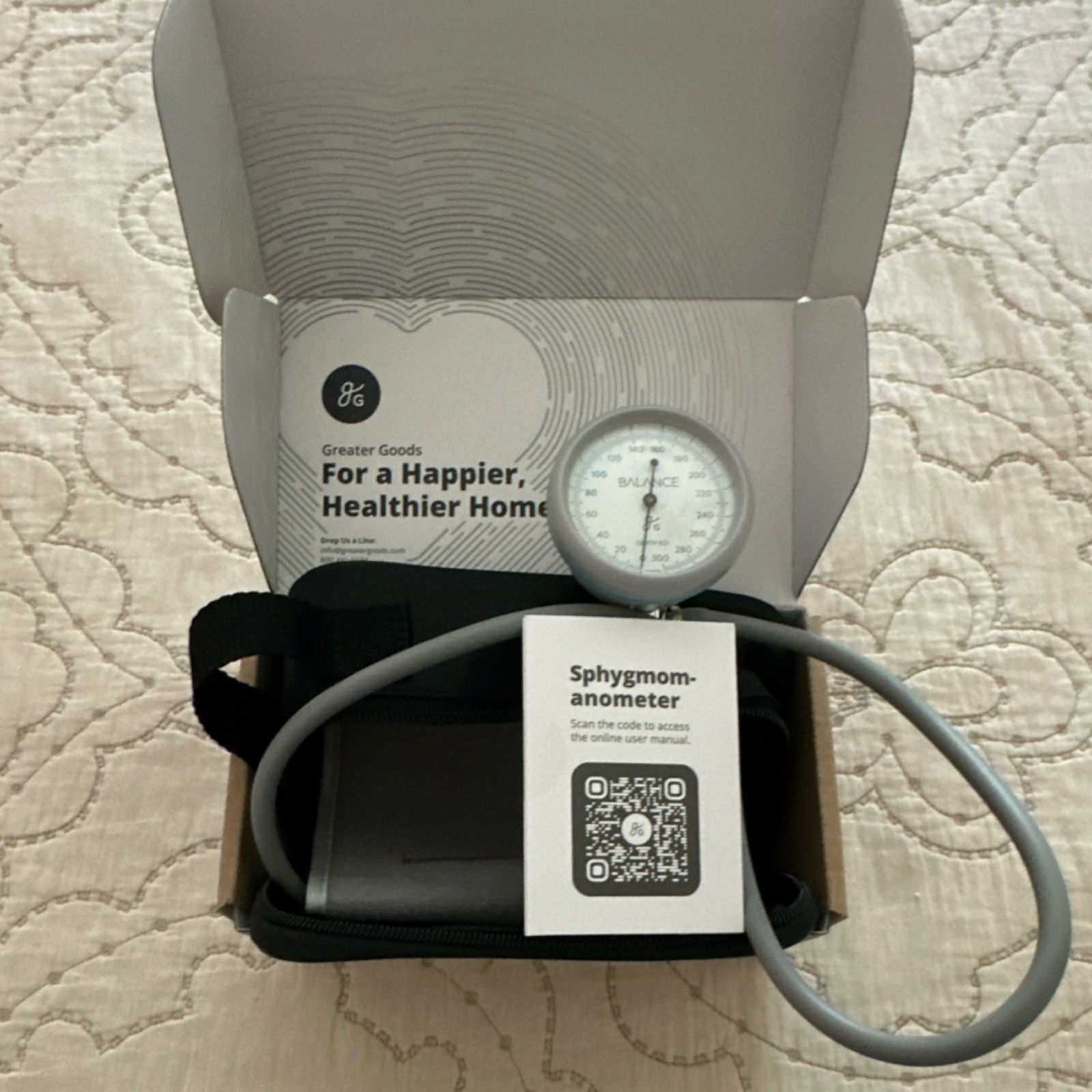 Greater Goods Balance Manual Sphygmomanometer Blood Pressure Monitor Adult Arm