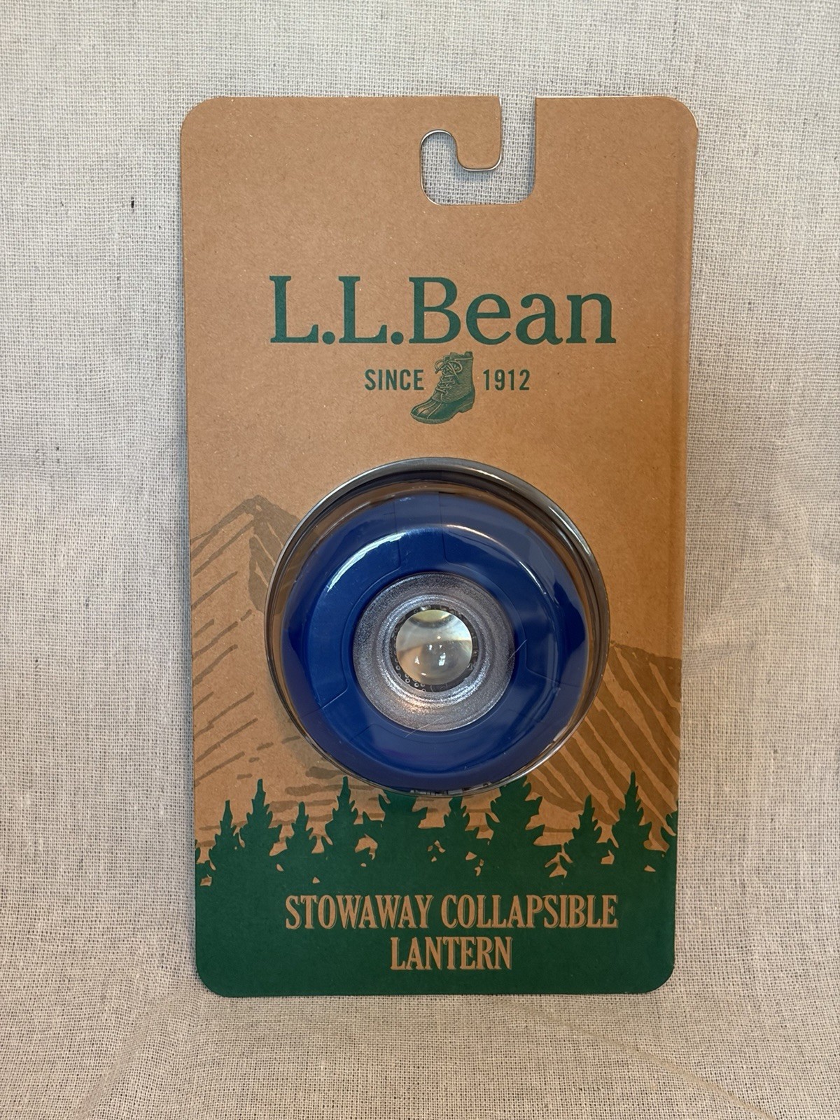 L.L.Bean Stowaway Collapsible Lantern Blue LED Camping Light New in Package