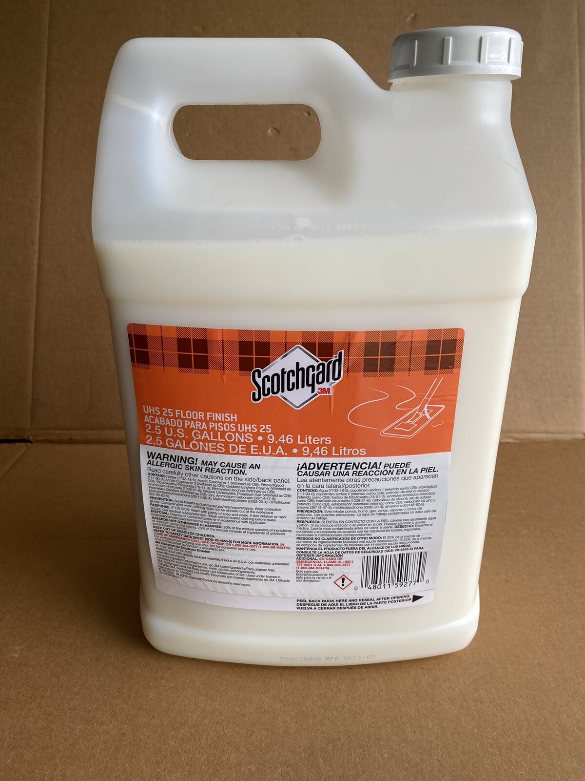 3M SCOTCHGARD Resilient Floor Protector Jug 2.5 gal Ready to Use