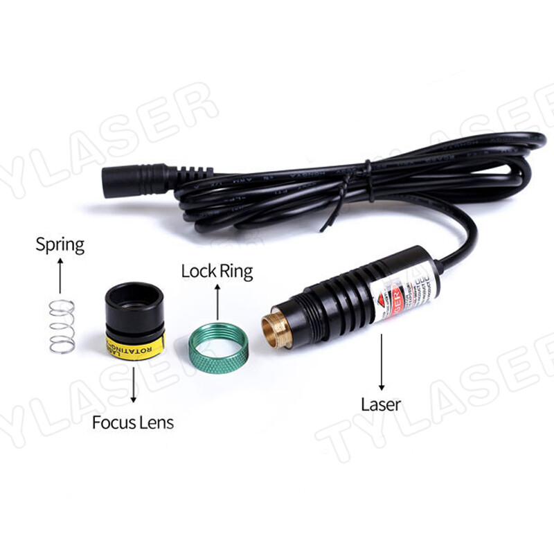 Focusable D18X65mm 520nm Direct Green Dot Laser Module with Adapter&Bracket