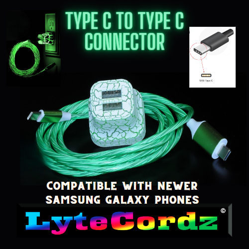LYTECORDZ LED Lighted Light Up TYPE C Charging Charger Cable USB Cord