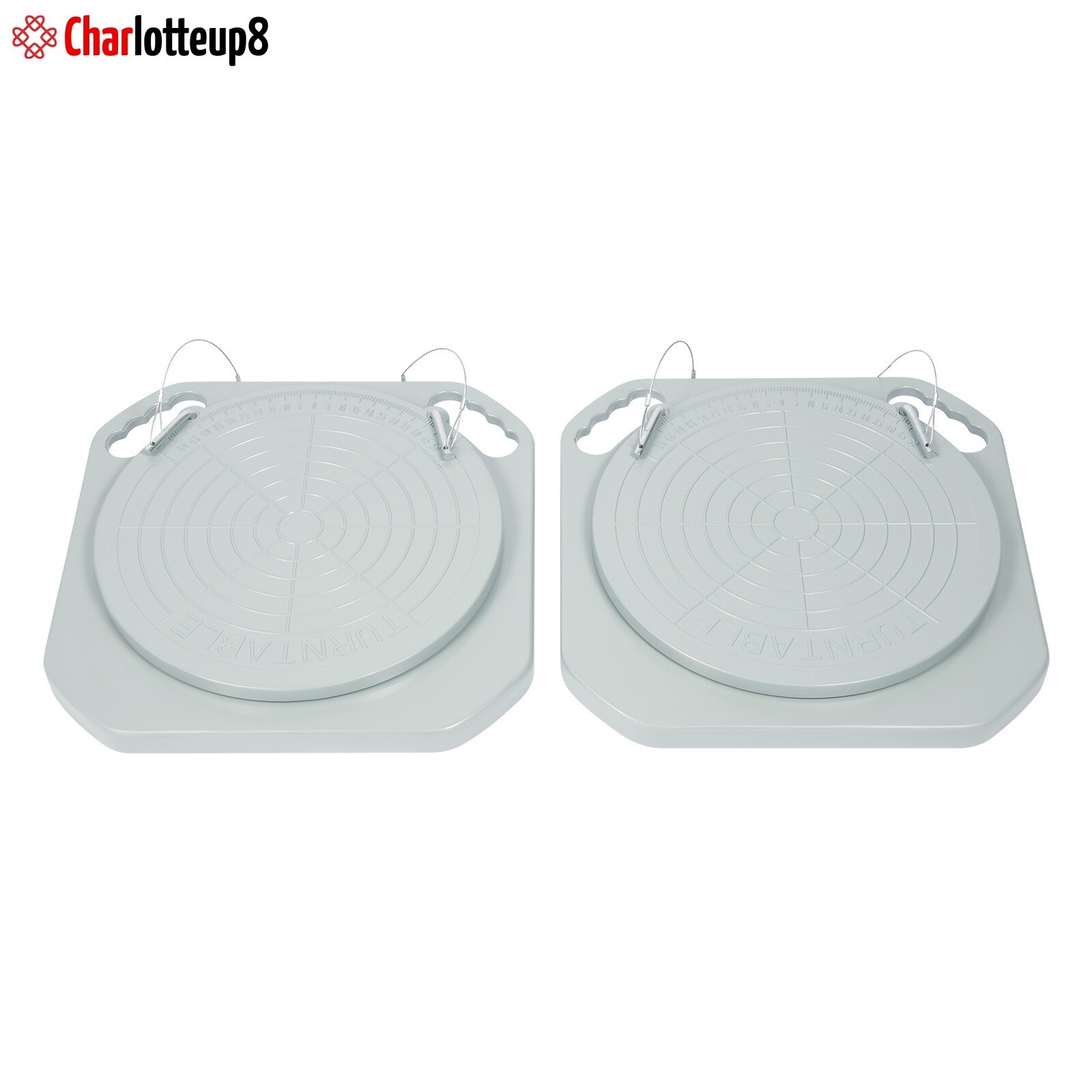 Pair 5T Wheel Alignment Turn Plates Turntable Wheel Alignment Tool 360° Rotating