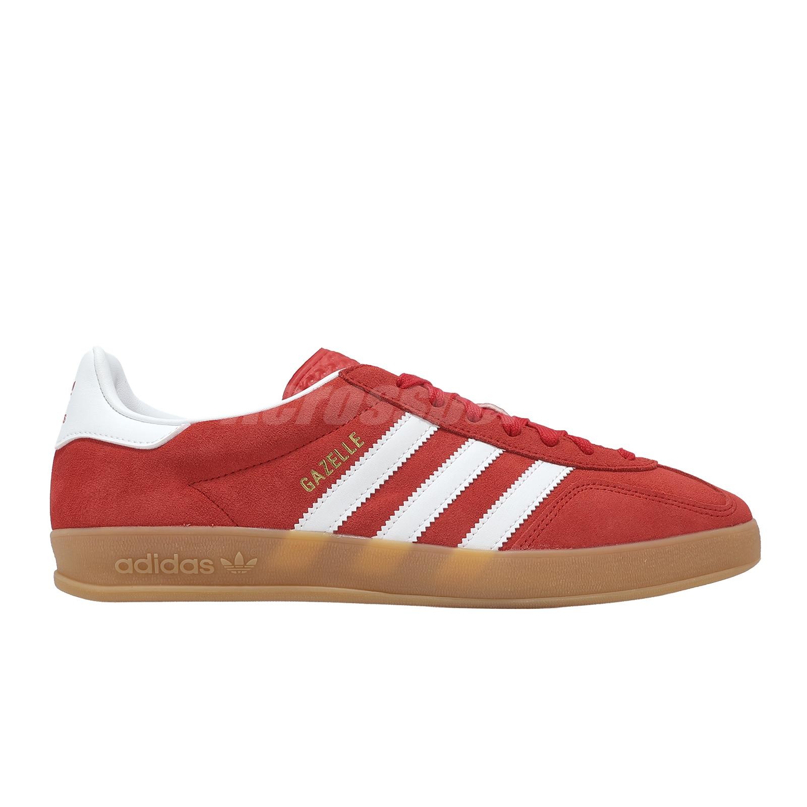 adidas Originals Gazelle Indoor Red White Gum Men Unisex Casual Shoes JI2063