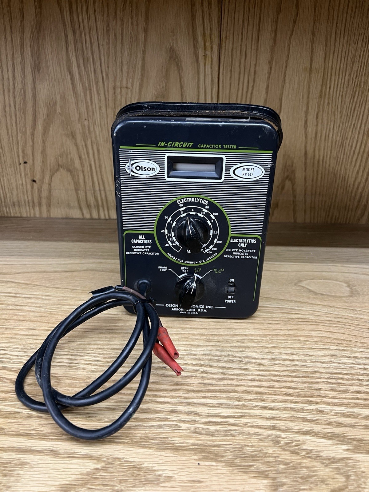 Vintage Olson Electronics, Model KB-147, In-Circuit Capacitor Tester Untested
