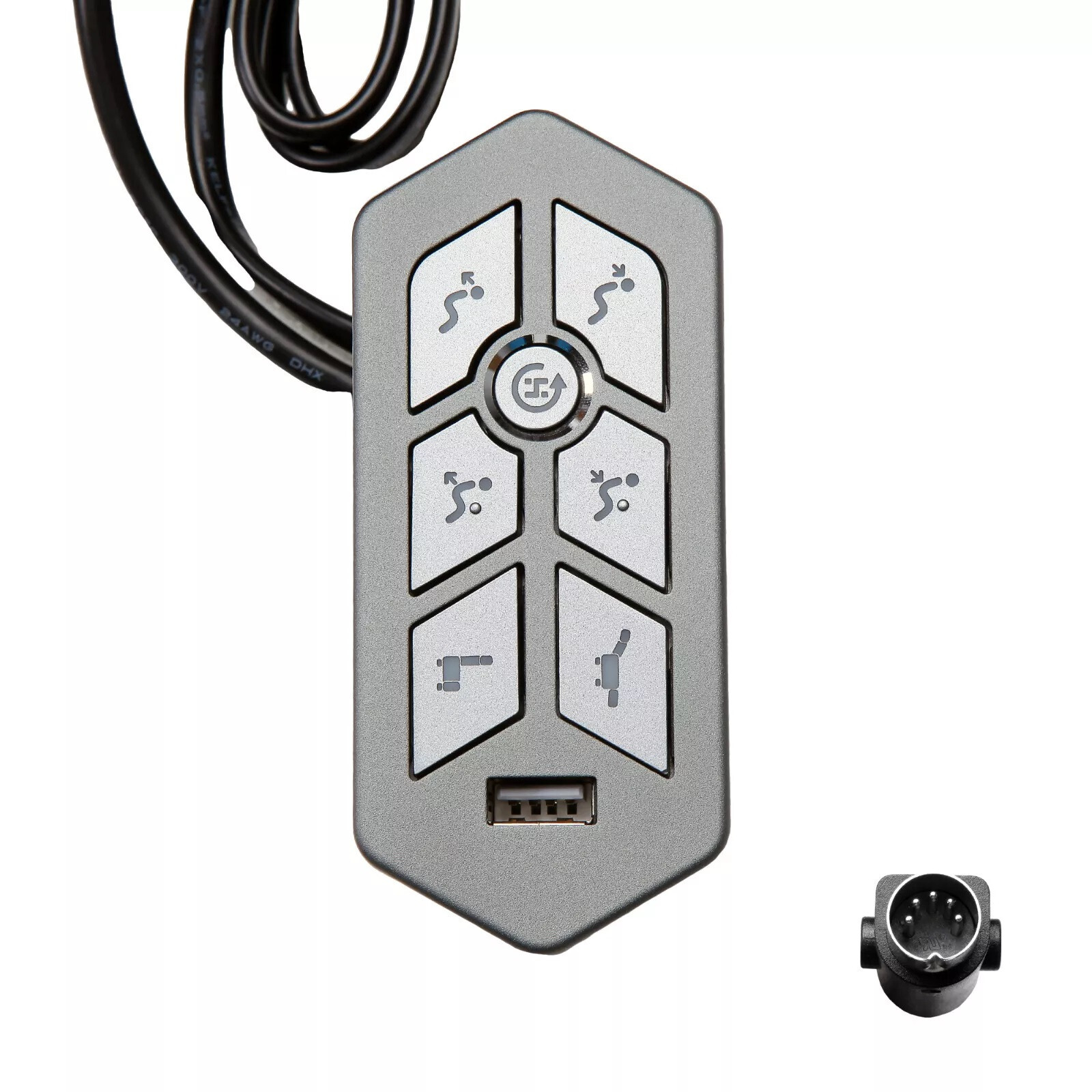 Emomo 7 Button 5 Pin Hand Control Switch TRG with USB for Recliner Lift Chairs