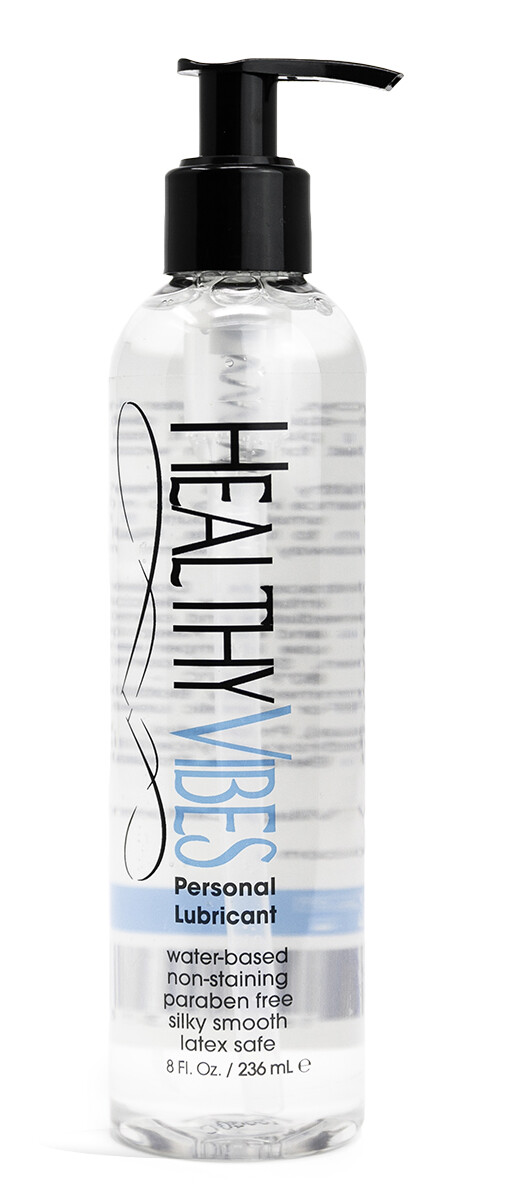 Water Based Personal Lubricant 8 oz by Healthy Vibes - Intimate Lube for Couples