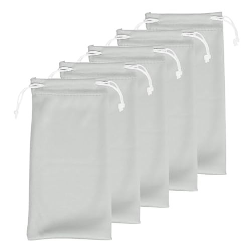 5pcs Eyeglass Pouch Soft Microfiber Sunglasses Storage Bag Portable