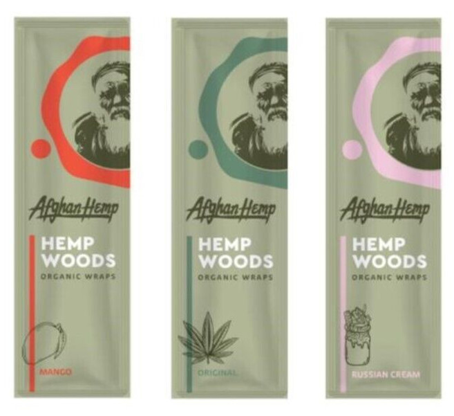 3X AFGHAN WOODS HERBAL WRAPS MANGO RUSSIAN CREAM ORIGINAL **BEST PRICE!**
