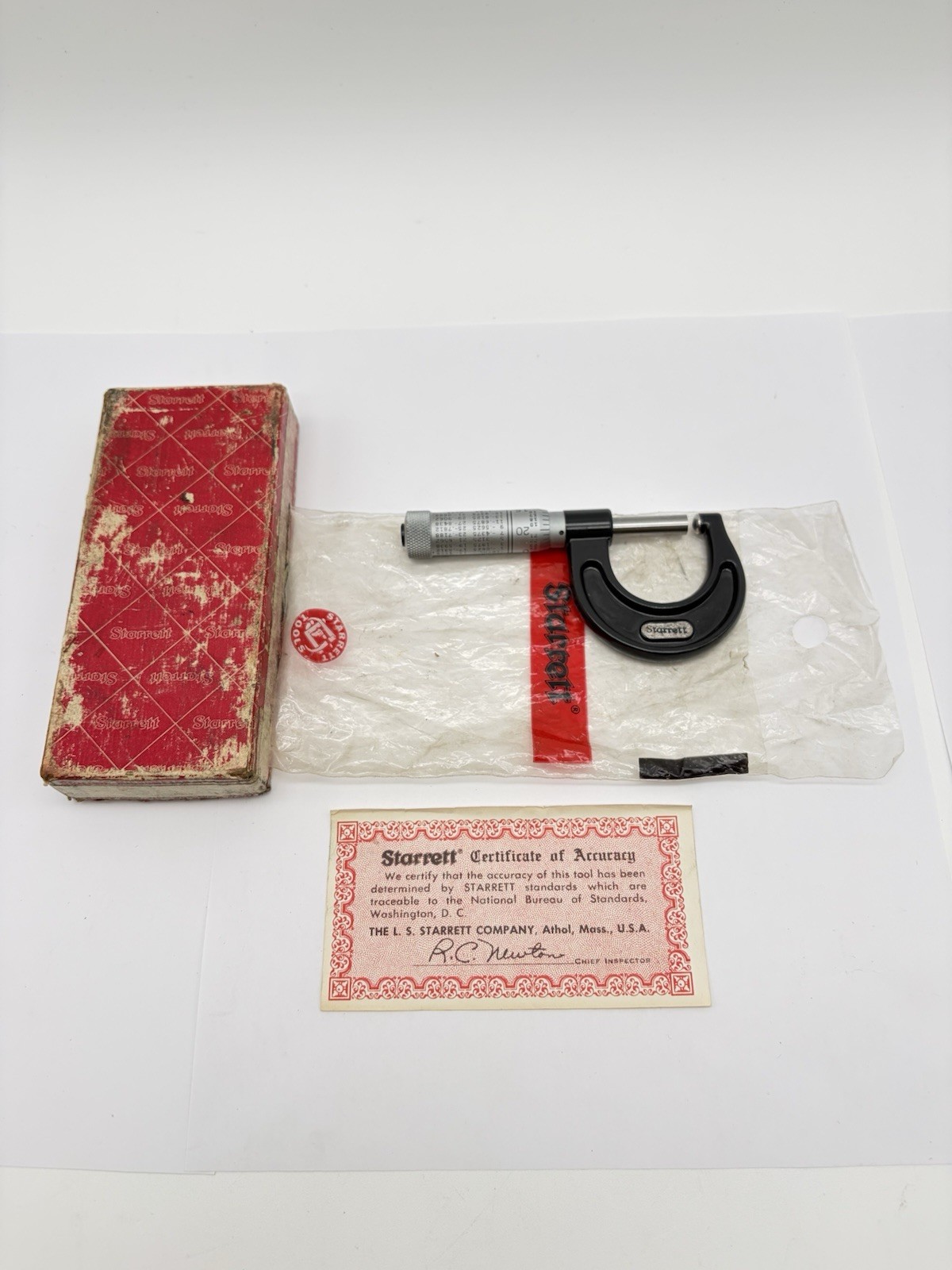 Vintage Starrett Micrometer No 211-1 In. Brand New