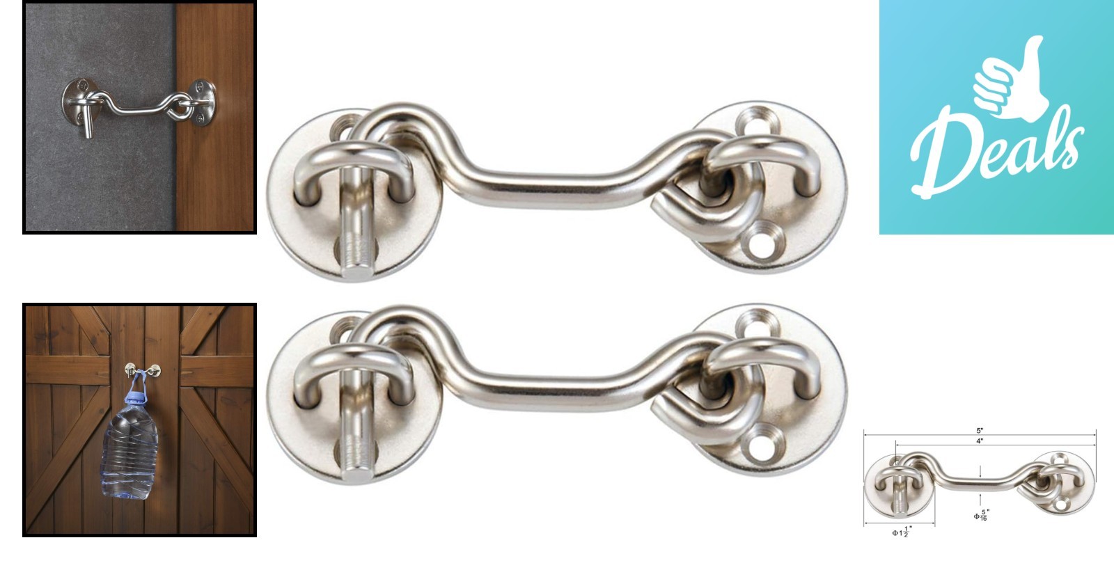 Sturdy 4" Privacy Gate Latch - Easy Lock Metal Design with