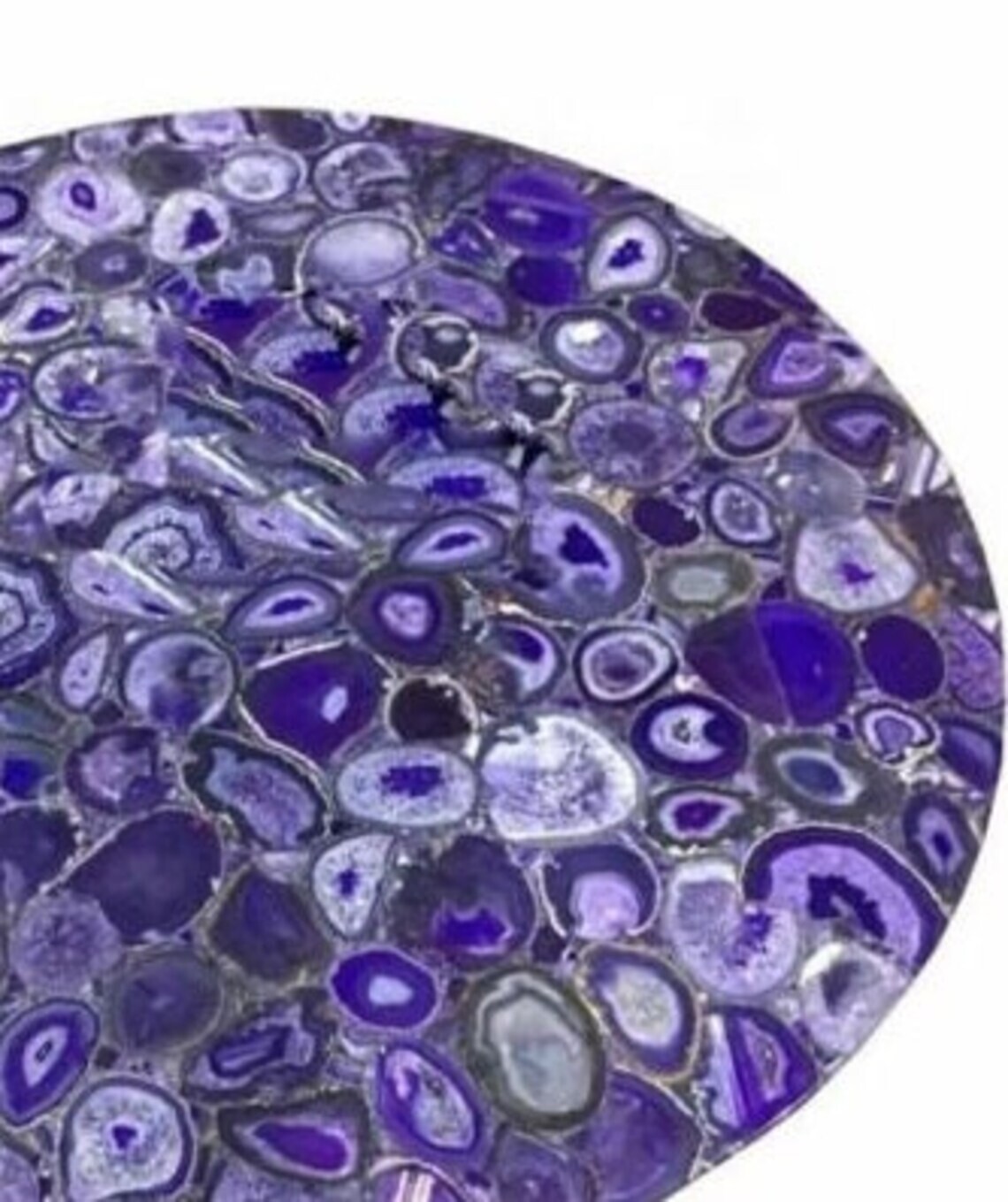 30"x30" Purple Agate Table, Agate Table , Agate Countertop, Round Agate Table