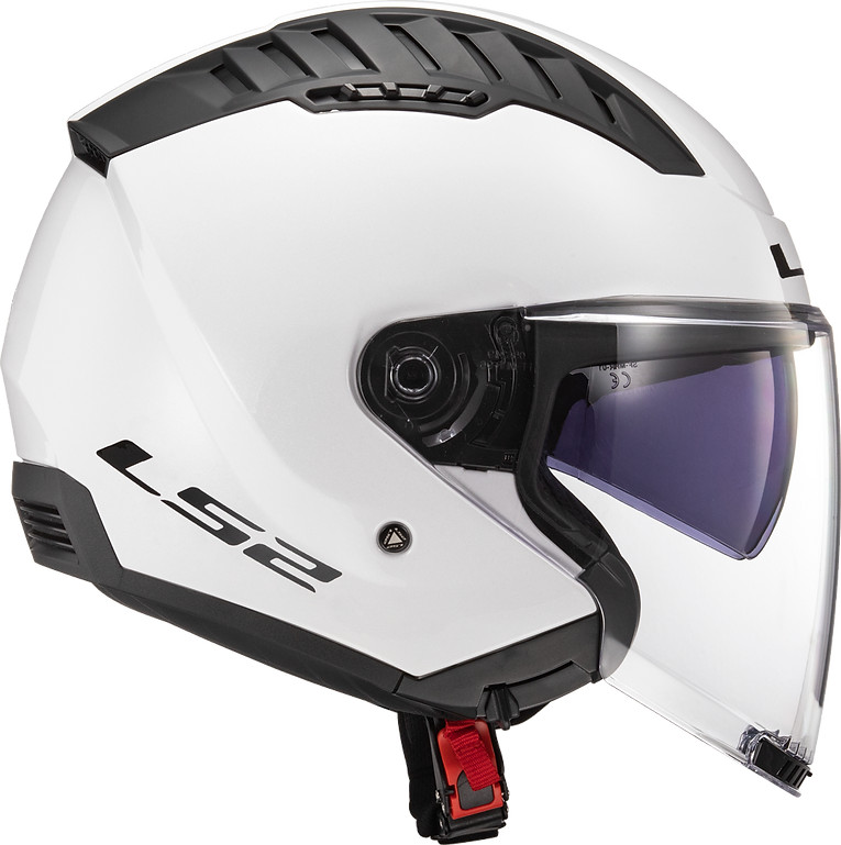 LS2 Copter Solid Open Face Motorcycle Helmet Gloss White XL