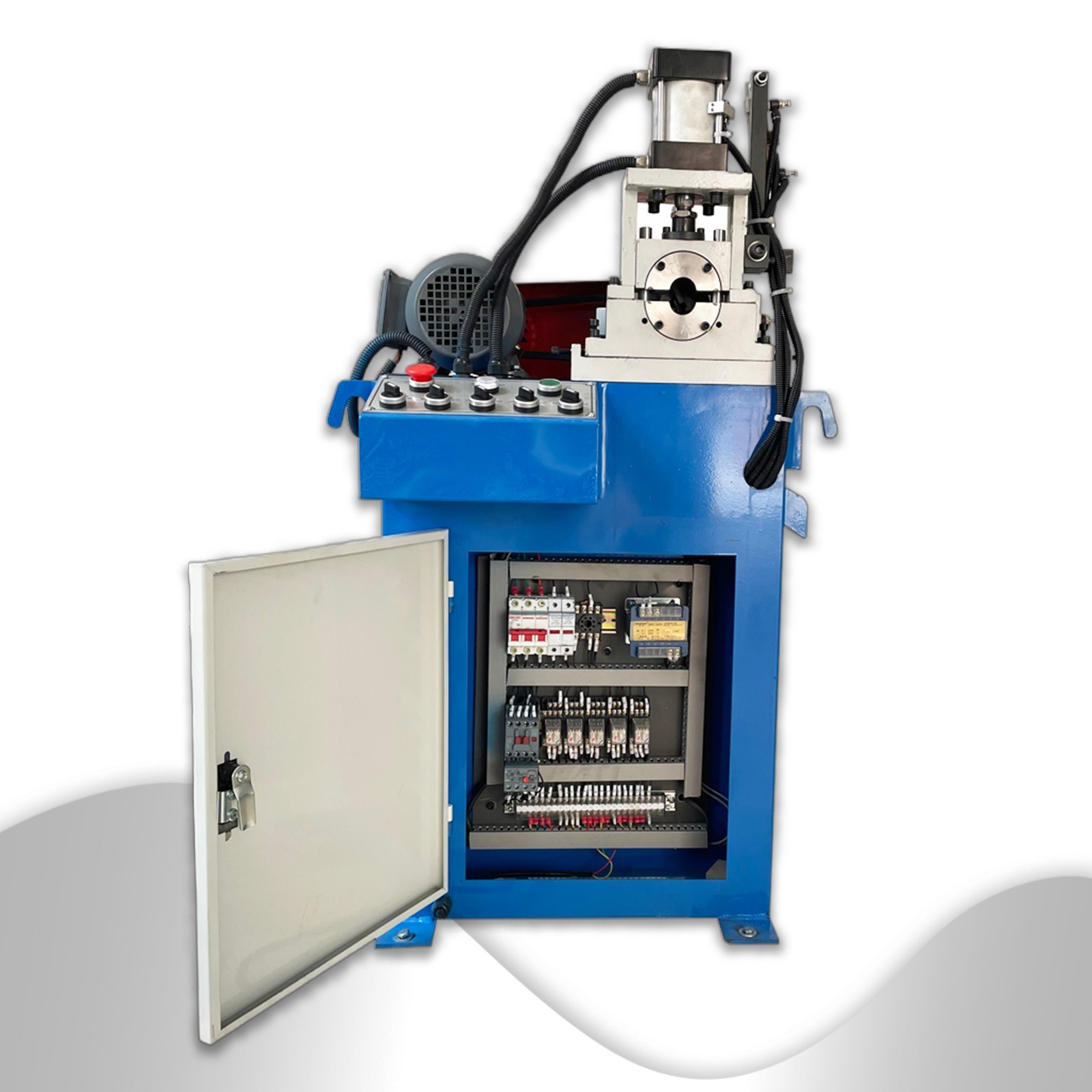 220V 0.75KW 3PH Single Head Pneumatic Chamfering Machine Burr Removal Machine