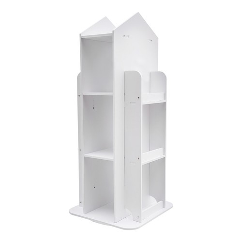 3-Tier Rotating Bookshelf, Kid Spinning Bookshelf, 360° Display Storage Bookcase
