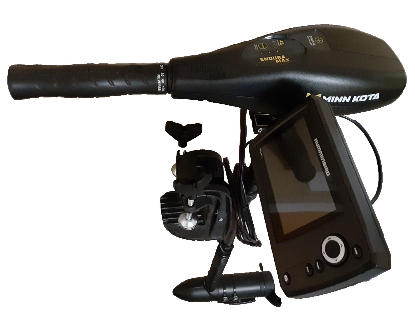 Troll and Find fish finder mount kit for Minn Kota and Humminbird Helix 5