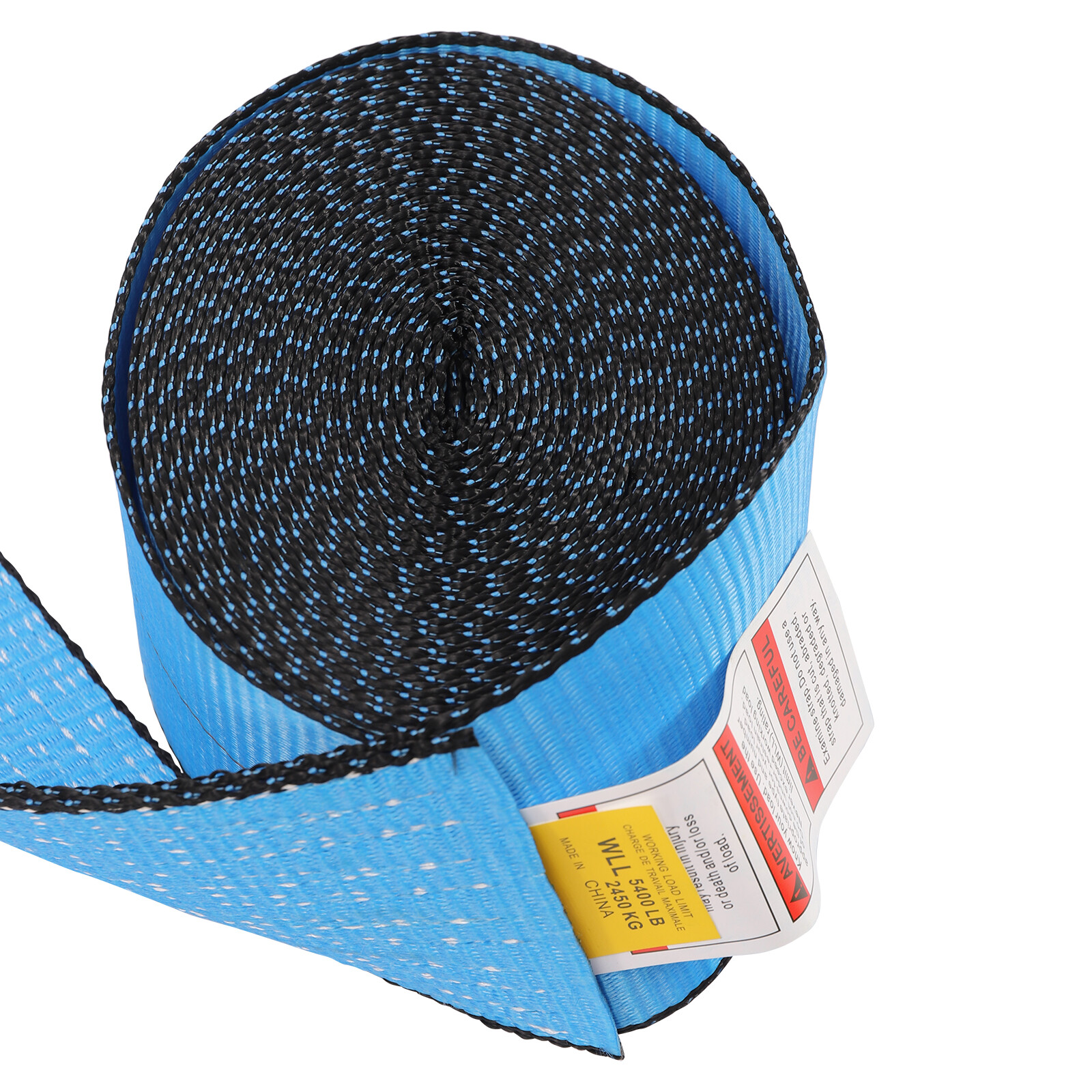 10 pcs 4 inch x 30 Feet Winch Straps Tie Down With Flat Hook Cargo Control Blue