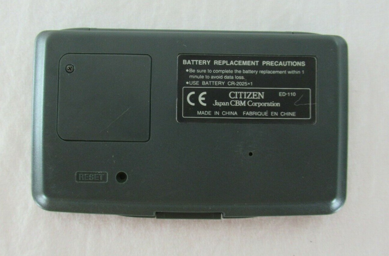 Citizen ED-110 Electronic Diary Japan CBM Corporation Vintage