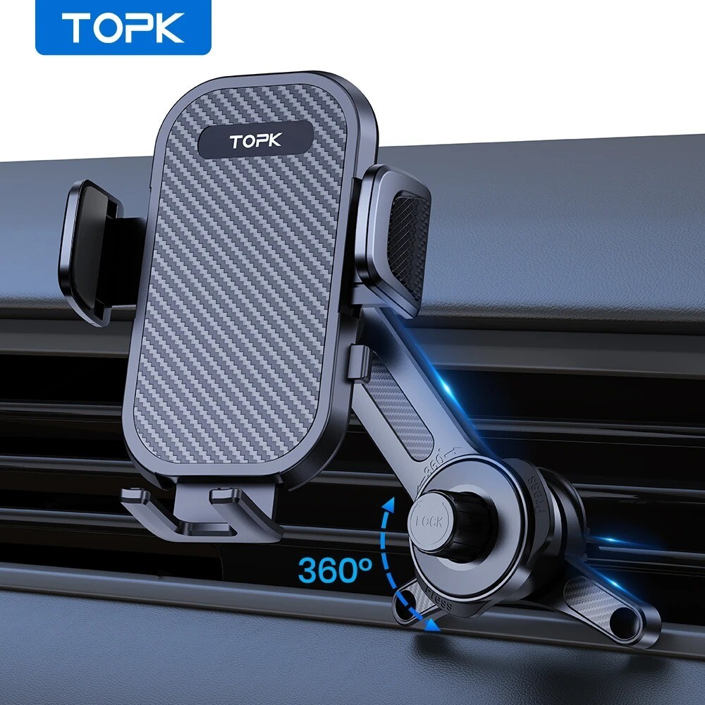Cell Phone Holder for Cars D42T Car Phone Mount , Extended Arm 3-Point Support